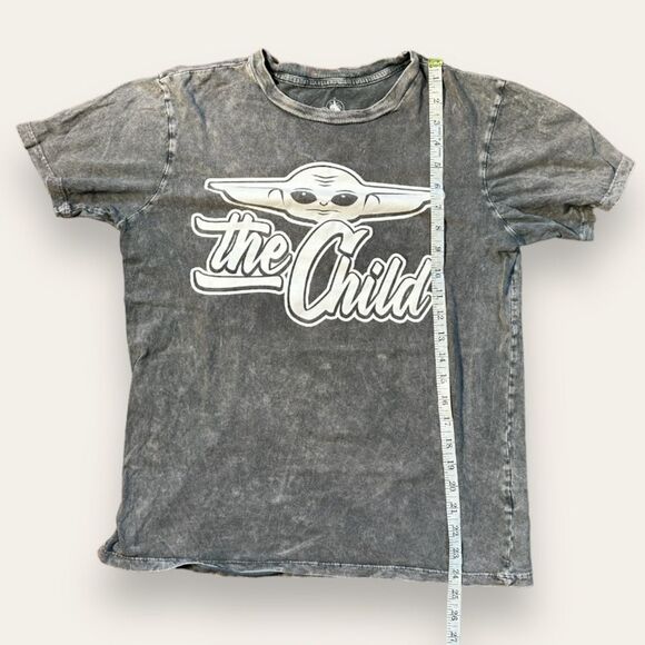🟢 Star Wars Baby Yoda The Child Acid Wash Tee Shirt sz Small - Picture 2 of 7